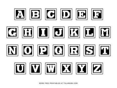 Free Printable Alphabet Blocks & Coloring Pages - Tulamama