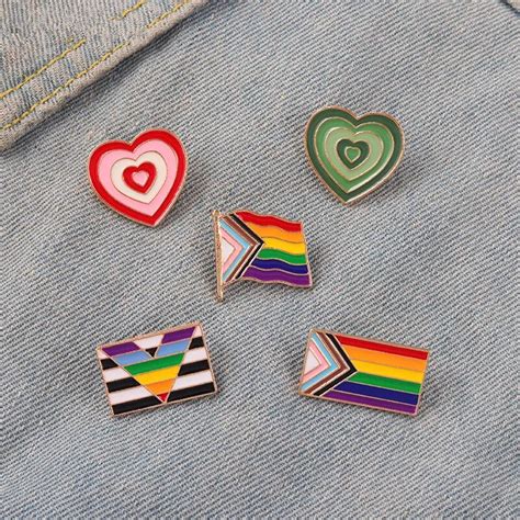 Bandeiras Do Arco Ris Pins Esmalte Cora O De Orgulho Personalizado