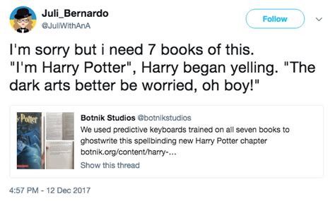 I Need 7 Books | Harry Potter Predictive Text Chapter | Know Your Meme