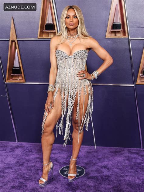 Ciara Sexy Flaunts Her Hot Boobs And Legs In A Dazzling Dress At American Music Awards In Las