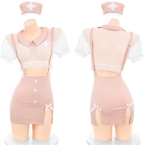Cosplay Nurse See Through Cross Lingerie Set Inheadset2