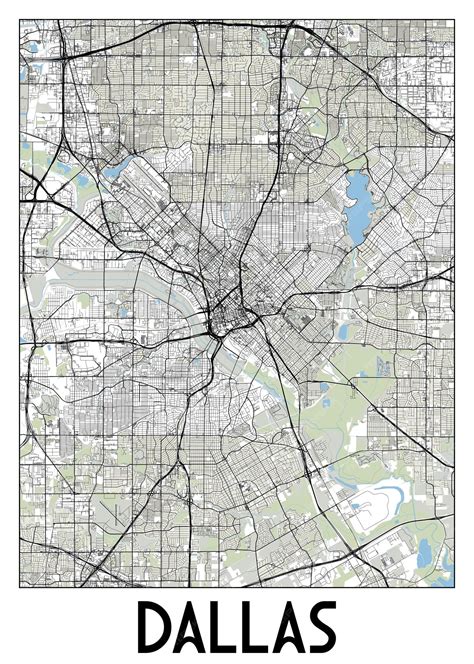 Premium Vector | Poster map art of Dallas Texas United States