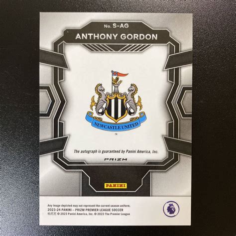 2023 24 Panini Prizm EPL Choice Anthony Gordon Auto Newcastle United 直筆