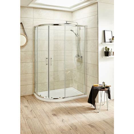 Nuie Pacific Mm X Mm Offset Quadrant Shower Enclosure Aqu