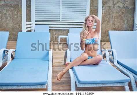 Hot Sexy Slim Blonde Posing On Stock Photo 1141189859 Shutterstock
