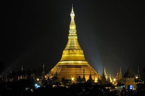 Shwedagon Pagoda At Night