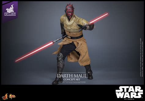 HOT TOYS星際大戰首部曲威脅潛伏達斯魔概念藝術版1 6 比例收藏人偶 著墨於學徒身份的全新服裝