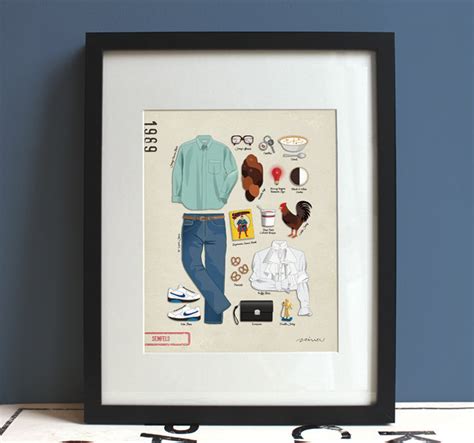 Seinfeld 1989 Jerry Seinfeld, TV Poster, Art Print, Illustration ...