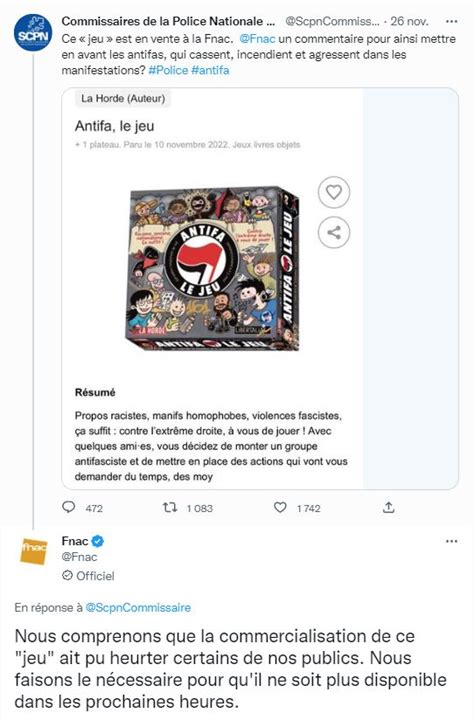 La Fnac Retire Des Ventes Antifa Le Jeu Sous La Pression De L