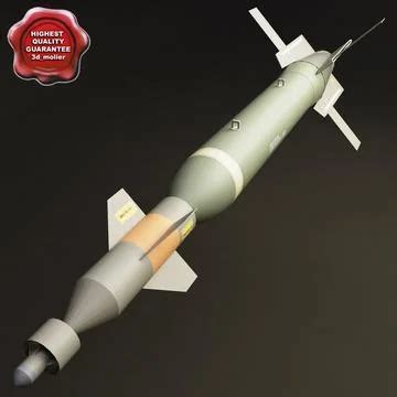 Aircraft Bomb GBU-10 PAVEWAY I with BLU-109 warhead ~ 3D Model #91485102