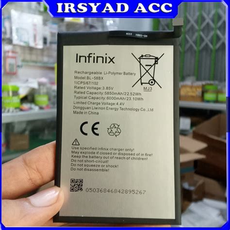 Jual Baterai Battery Infinix BL 58BX For Infinix Hot 9 Play Hot 10 Play Hot 10S Hot 11 Play