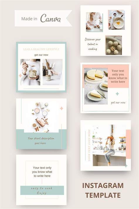 Food Instagram Templates For Canva Nutrition Instagram Templates Food