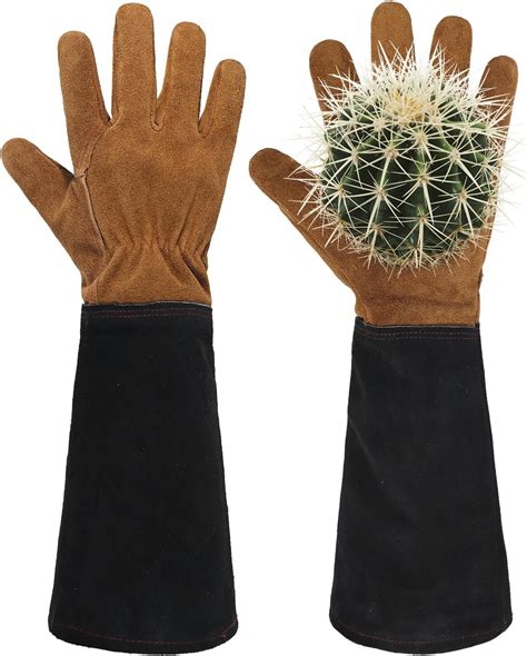 Handlandy Ladies Leather Gardening Gloves Thorn Proof