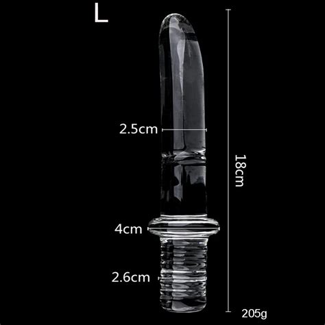 Noir grand artificiel En Verre Pyrex bite cristal gode pénis Anal