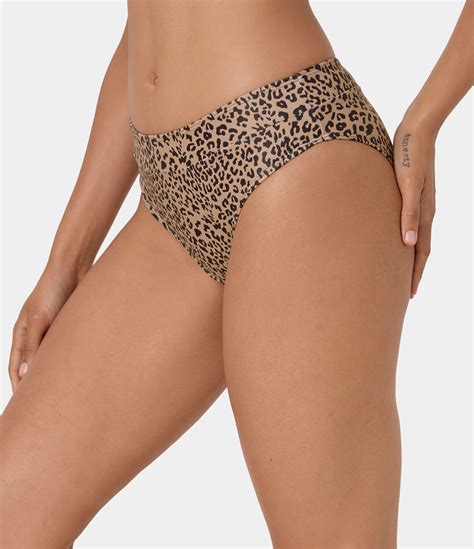 Womens Triangle Leopard Print Bikini Bottom Halara