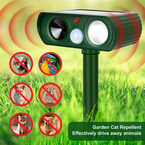 Ulsam Ultrasonic Solar Animal Repeller, Cat Repellent with Motion