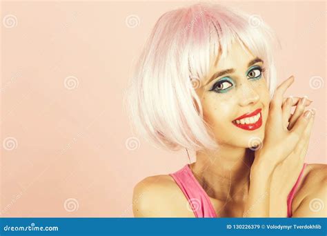 Fashion Model With Naked Body And Red Lips Stock Image Image Of Cute Erotic 130226379