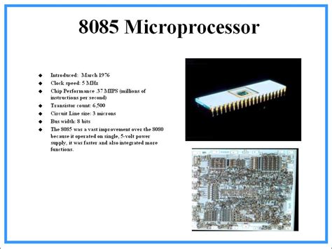 Intel's Microprocessor: comprehensive list of microprocessors