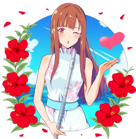 Safebooru 1girl Brown Eyes Brown Hair Dress Floating Hair Floral