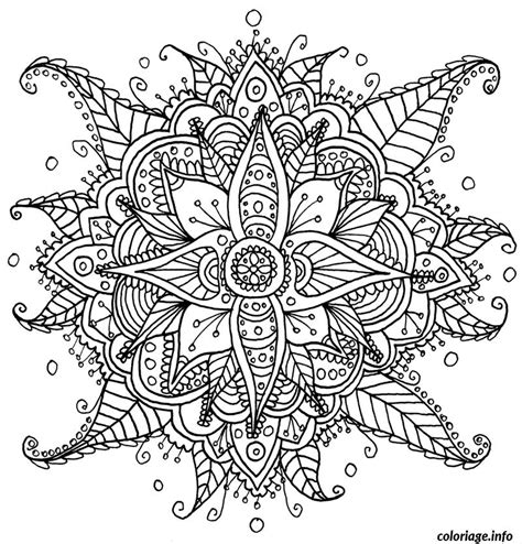 Coloriage Difficile Mandala Adulte Dessin