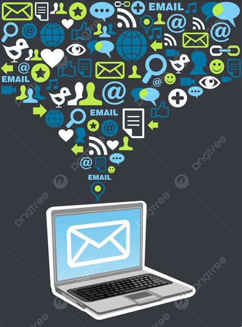 Email Marketing Campaign Icon Splash Media Strategy Keyboard Vector