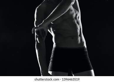 Male Athletes Muscular Naked Torso Black Stock Photo Shutterstock