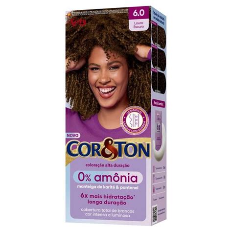 Tinta 6.0 Que Cor É - Tinta Cor e Ton Sem Amônia 6.0 Louro Escuro - Cor & Ton - Tinta de ...