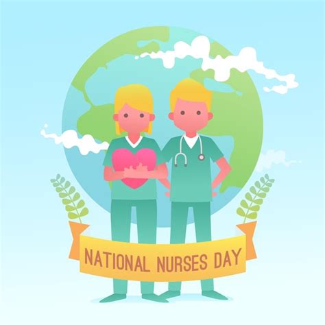 Free Vector Flat National Nurses Day Illustration