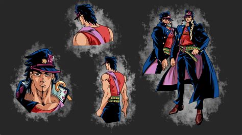 Fanart Remake Of Ova Jotaro Concept Art Anime Color Palette R