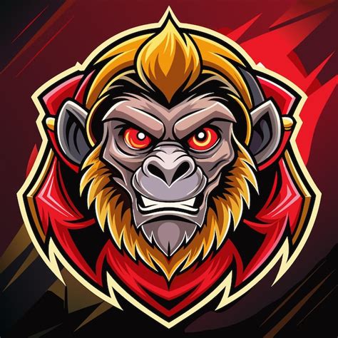 Angry Monkey Mascot Logo Design Premium Ai Generated Vector