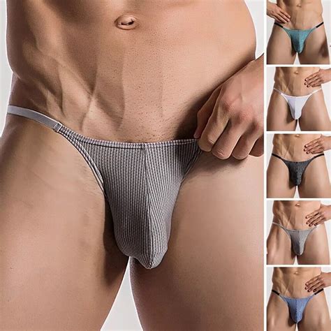 Summer Mens Mesh Low Rise Bikini Thong G String Briefs Tanga Underwear EBay