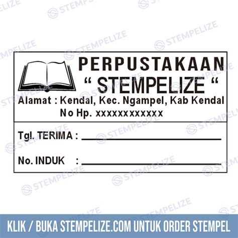 contoh stempel perpustakaan sekolah pribadi