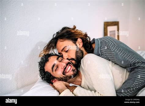 Gay Men Kissing In Bed Hi Res Stock Photography And Images Alamy