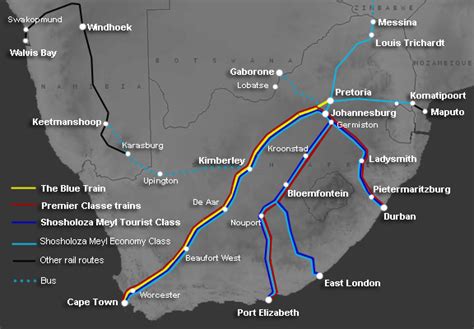 South Africa Railway Map