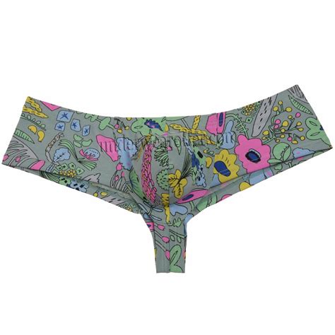 Men Pants Bikini Mini Boxers Men S Super Soft Smooth Flower Printed Underwear MU N