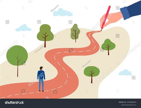 life path concept business  plan stock vector royalty