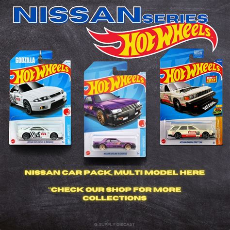 Hot Wheels Nissan Car Pack Nissan Skyline Gt R Rs Patrol Maxima Drift