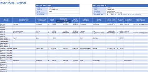 ᐉ Feuille Excel Inventaire Restaurant SOS Excel