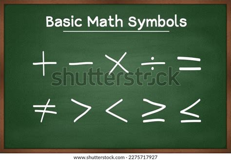 basic math symbols  chalkboard vector stock vector royalty