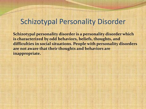 PPT Schizotypal Personality Disorder Causes Symptoms Daignosis