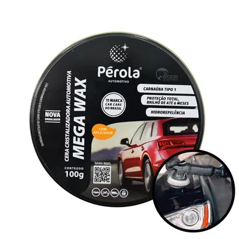 Cera Cristalizadora Automotiva Mega Wax 100g Aplicador