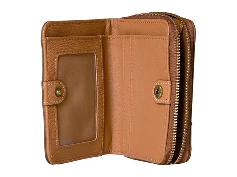 Fossil Leather Emma Mini Multifunction Wallet In Tan Brown Lyst