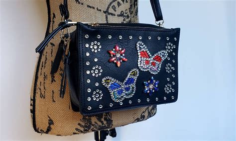 Butterfly Purse Vegan Purse Crossbody Bags Black Butterfly Etsy