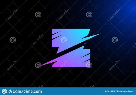 Z Pink Blue Alphabet Letter Logo Icon For Company And Business With