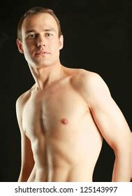 Portrait Naked Muscular Man Isolated On Stock Photo Shutterstock