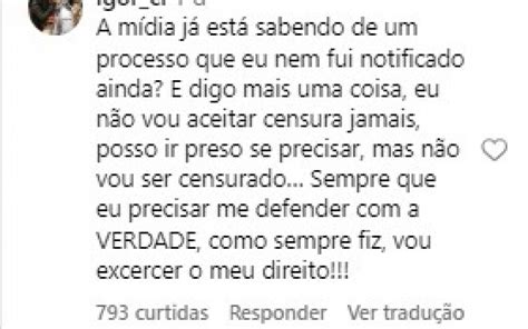 Igor Camargo Comenta Nova Vit Ria De Graciele Lacerda Na Justi A