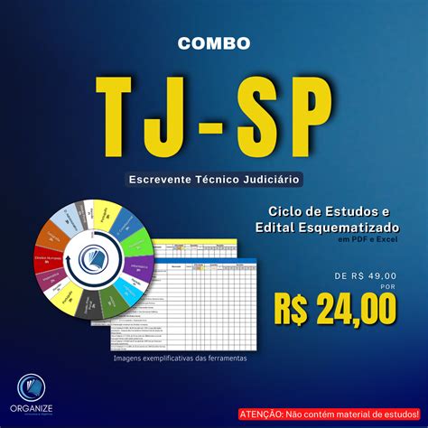 COMBO TJ SP Escrevente Organize Concursos E Metas Hotmart