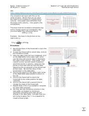 Andreck Juarez Newton S Nd Law Phet Lab With Predictions Docx Name