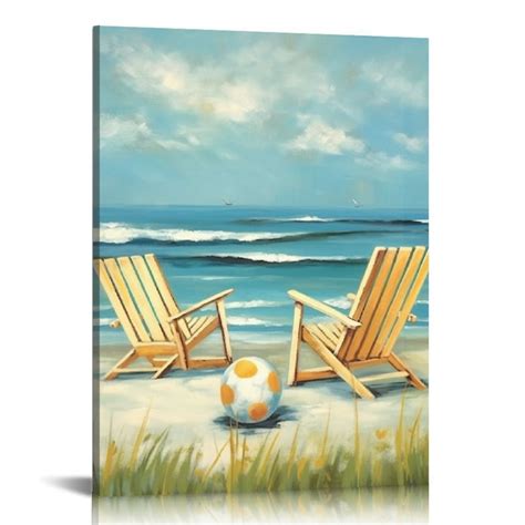 Canflashion Beach Canvas Wall Art Decor Bedroom Living Room Modern