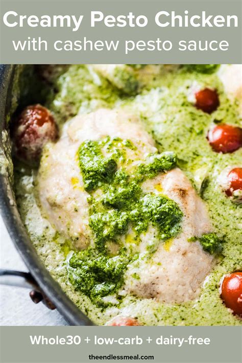 Creamy Pesto Chicken Easy Recipe The Endless Meal®